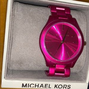 Hot pink Michael Kors watch
